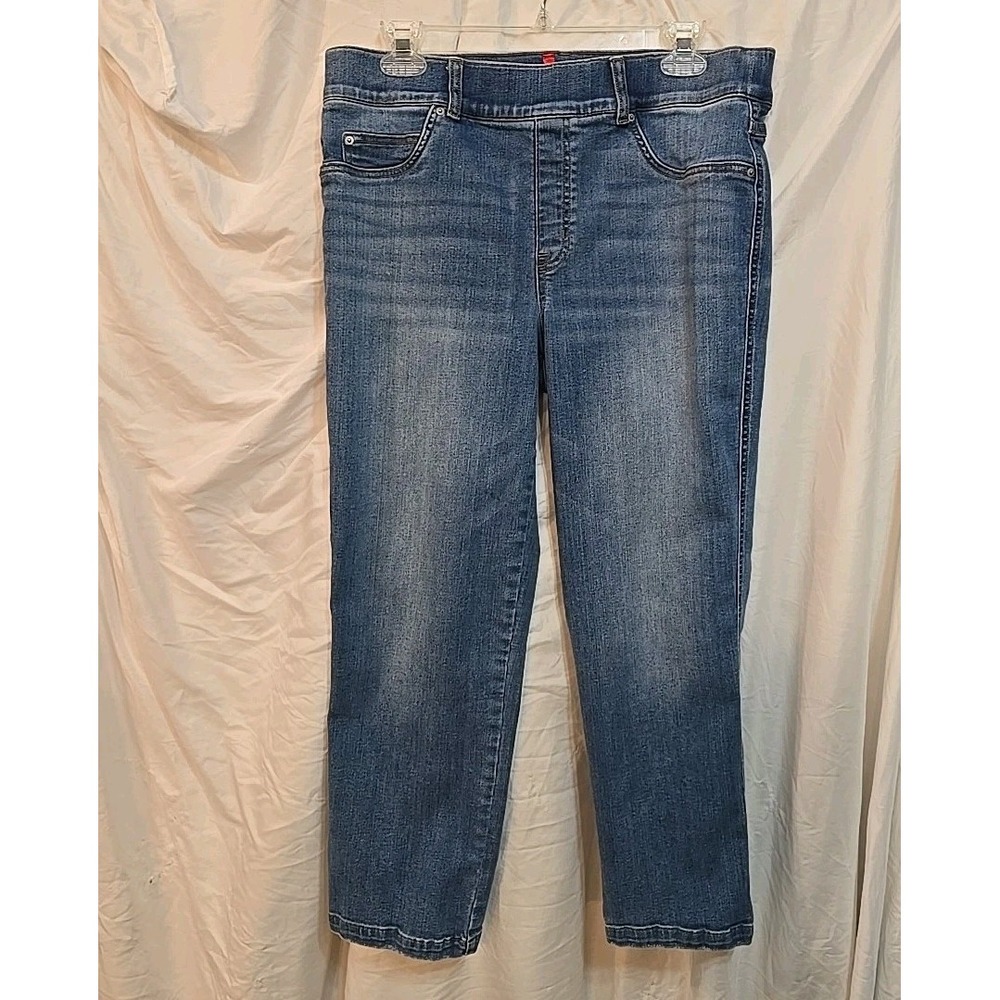 Spanx Straight Leg Jeans Vintage Indigo Medium Wash Denim‎ 20356Q Sz XL Petite